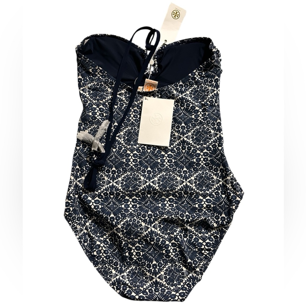 Tory Burch Kids Navy and White One Piece